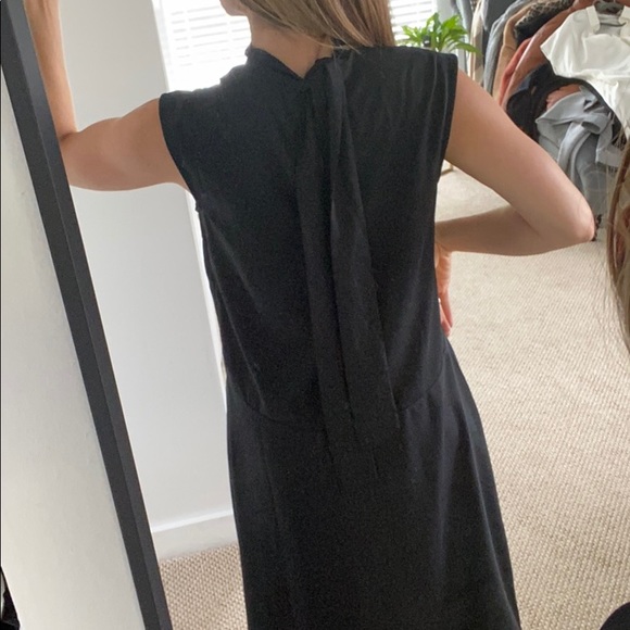 Who What Wear Midi Dress Tie Mock Neck - Picture 2 of 2